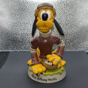 Disney Pluto Leather Helmet Football Bobblehead Figurine- Disney World Resort